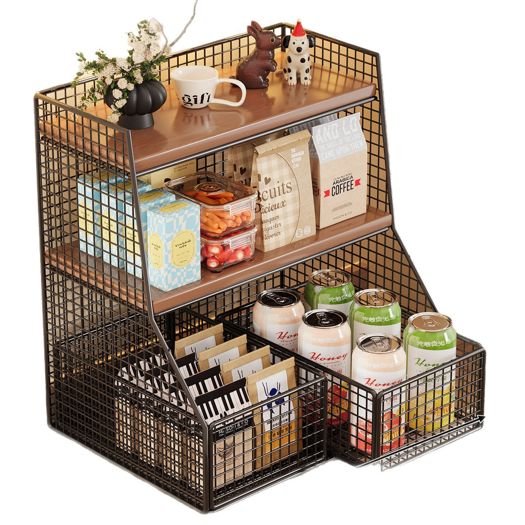 Rustic Two-Tier Storage Shelf Kalsten