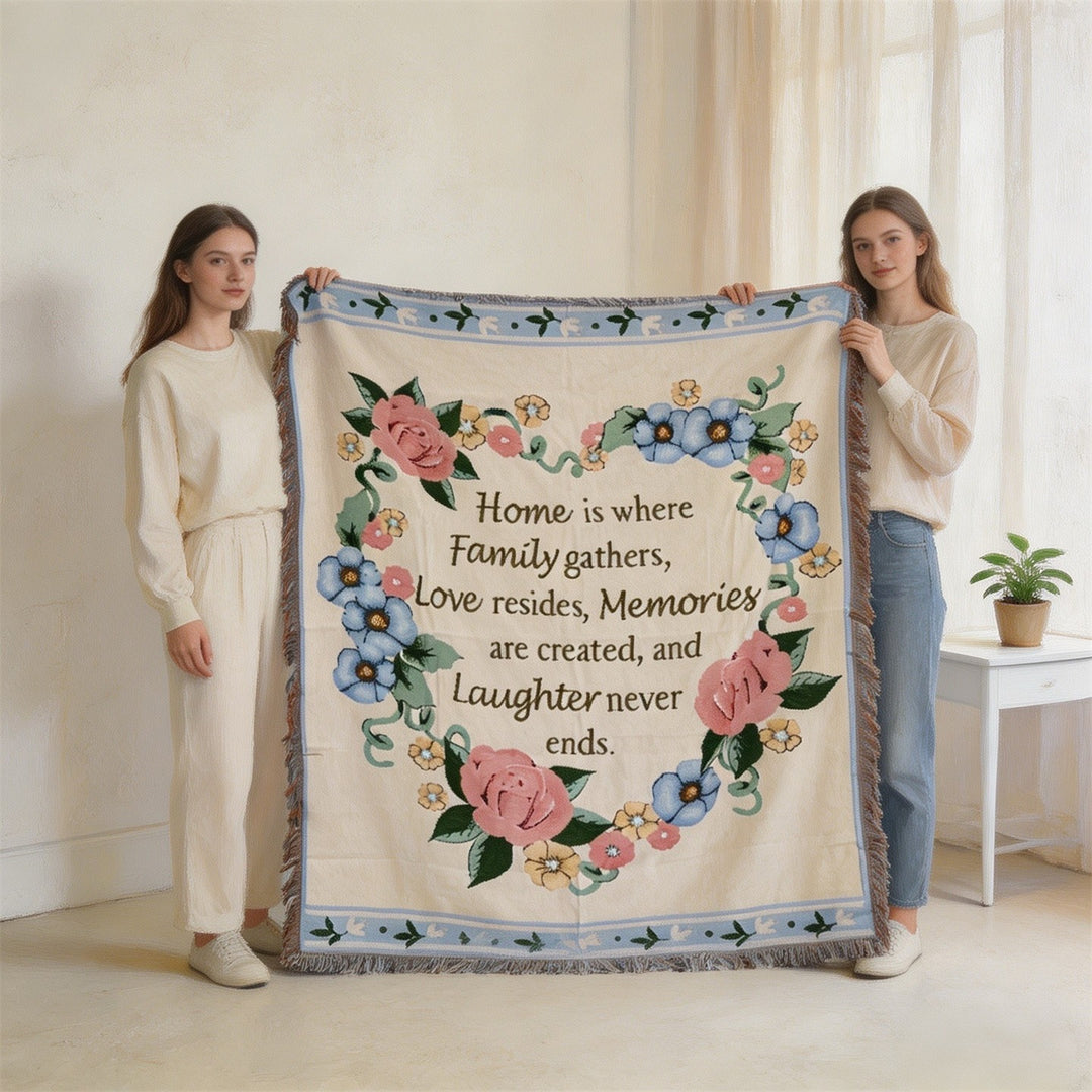 Decorative Pumpkin-Themed Throw Blanket