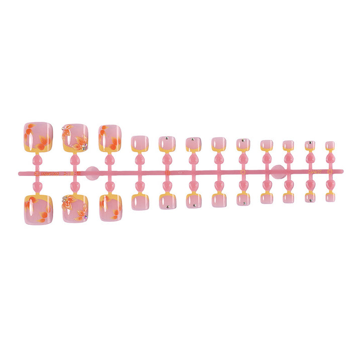 Floral Design Press-On Nail Art Set Kalsten