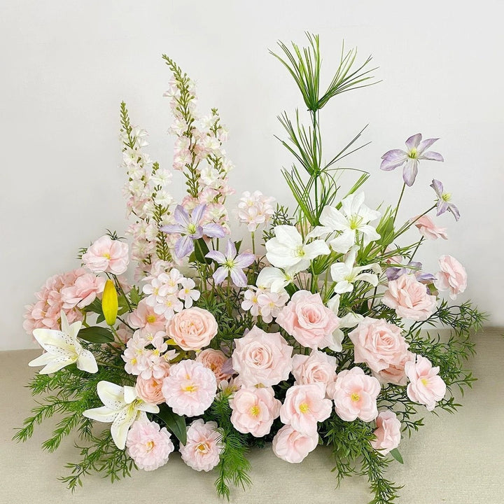 Lush Faux Floral Centerpiece Arrangement