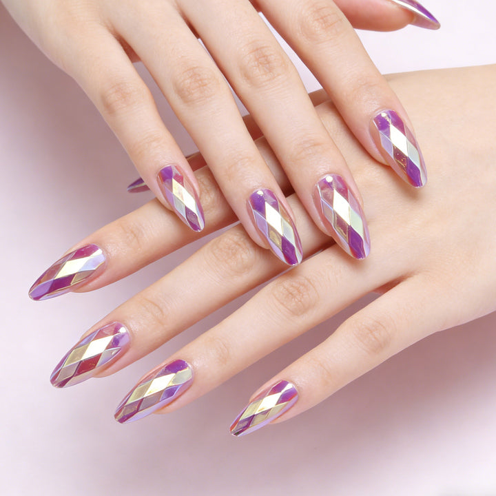 Diamond-Shaped Press-On Nail Set Kalsten