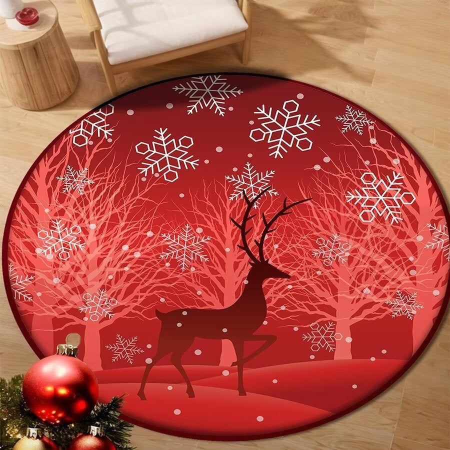 Holiday-Themed Round Floor Mat Kalsten