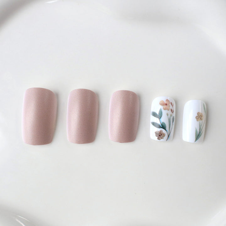 Floral Design Decorative Press-On Nail Enhancements Kalsten