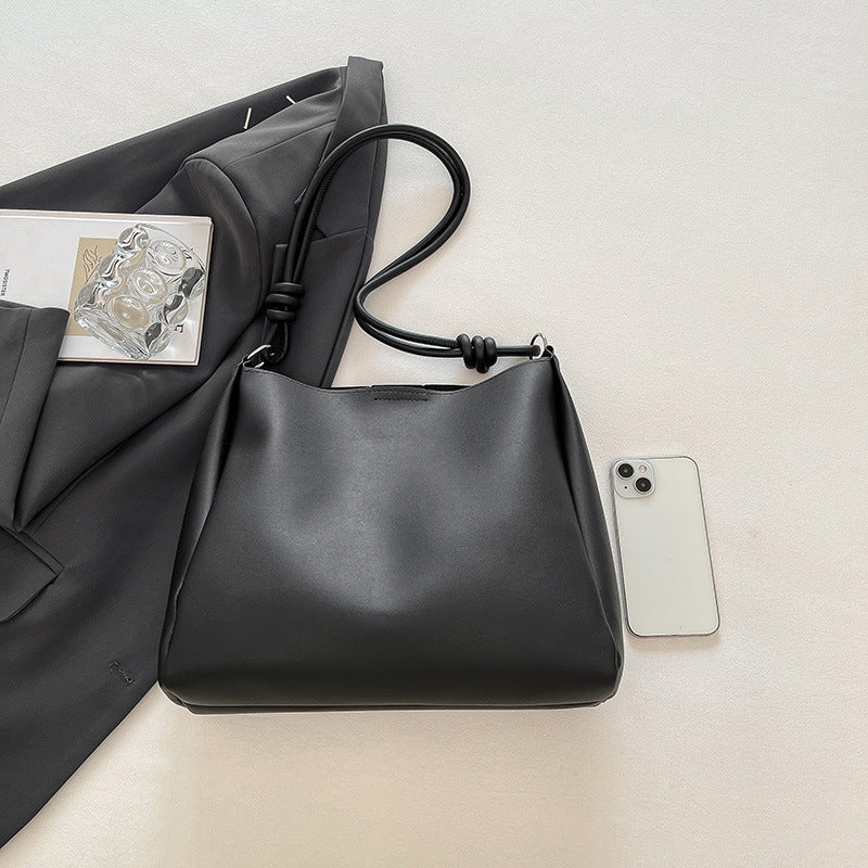 Minimalist Faux Leather Hobo Bag Kalsten