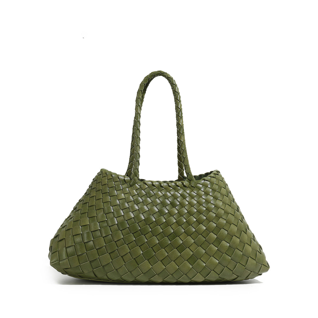 Handcrafted Woven Leather Tote Kalsten