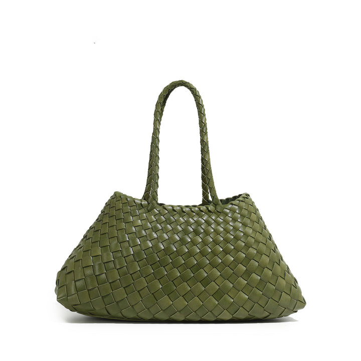 Handcrafted Woven Leather Tote Kalsten