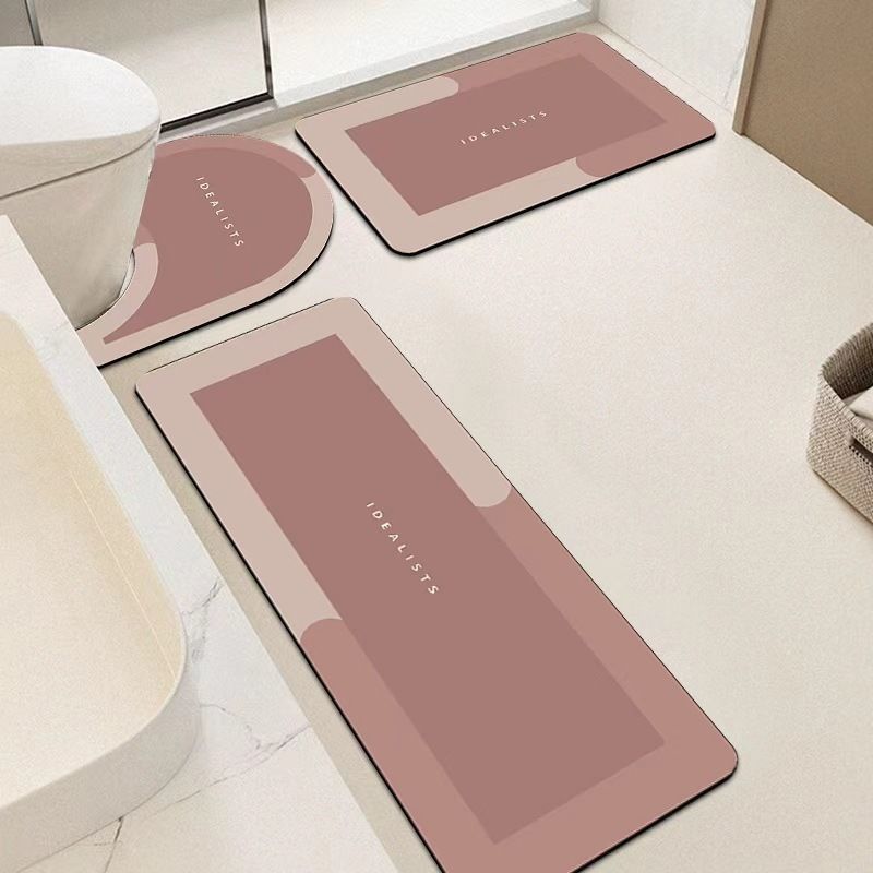 Modern Minimalist Bathroom Mat Set Kalsten