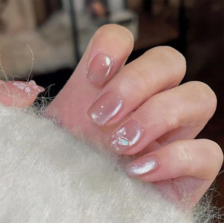Artistic Floral-Embellished Press-On Nails