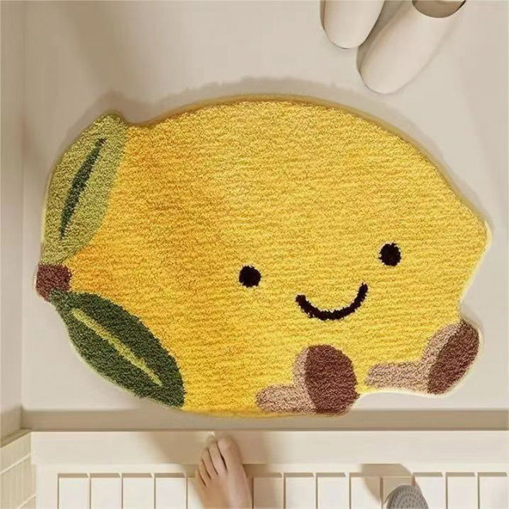 Lemon Slice Shape Bath Mat Kalsten