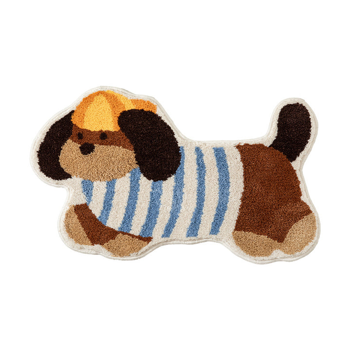 Playful tufted dog rug made of chenille with non-slip underside Kalsten