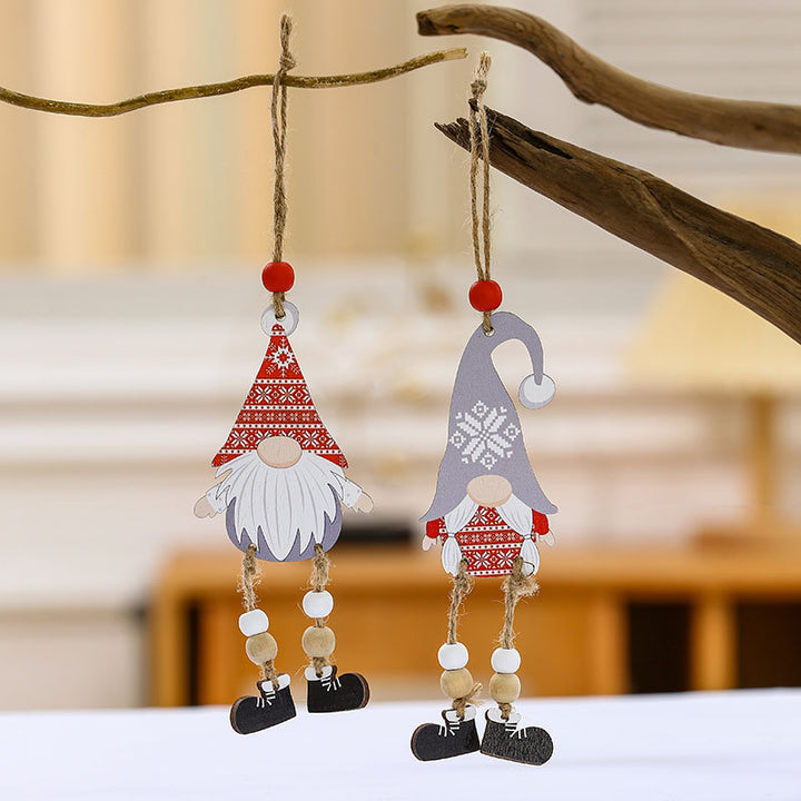 Decorative Wooden Gnome Ornament Kalsten