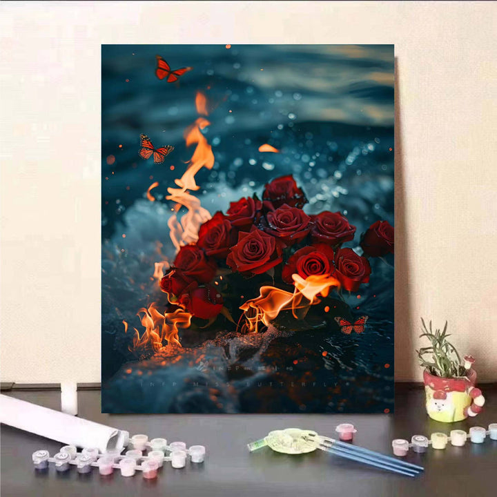 Floral Fantasy Paint by Numbers Wall Art Kalsten
