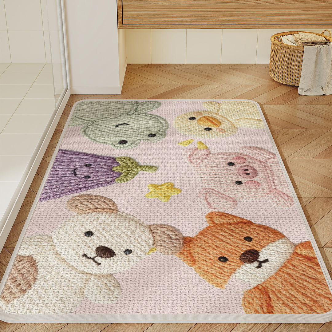 Cute Animal-Themed Bath Mat Kalsten