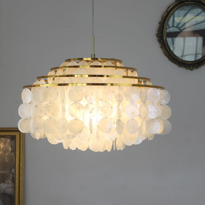 Modern Capiz Shell Pendant Light