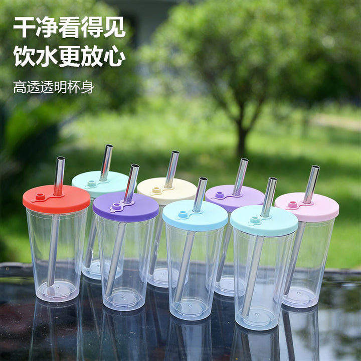 Women's High-Quality Drinking Cup with Integrated Stainless Steel Straw Kalsten