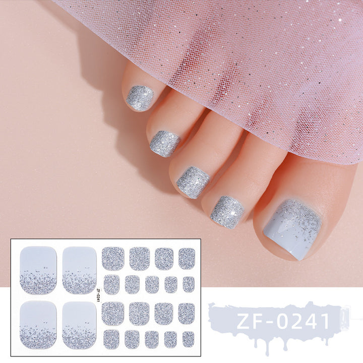 Sparkling Glittery Toenail Wraps