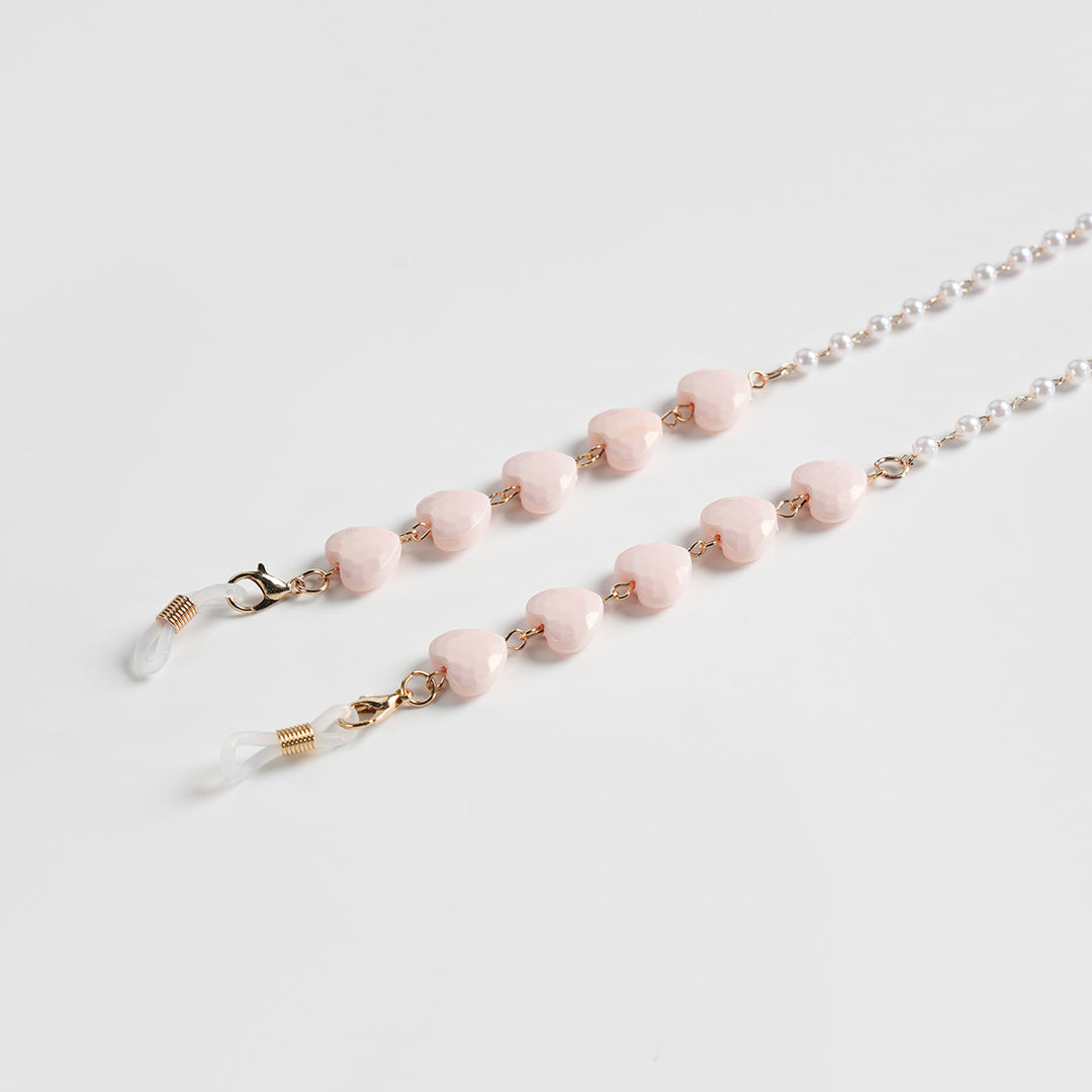 Heart-Shaped Beaded Eyewear Chain kalsten