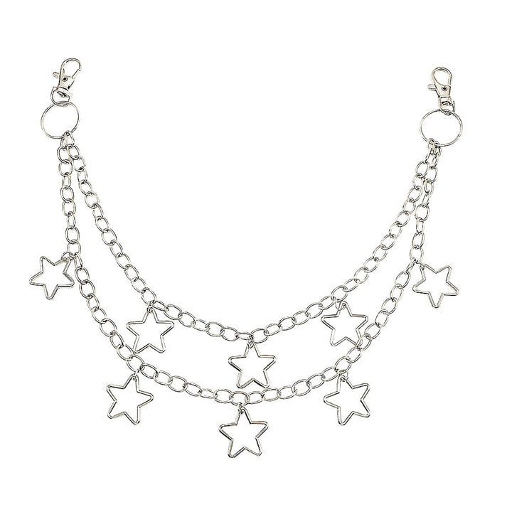 Fashionable chain belt with star pendants Kalsten