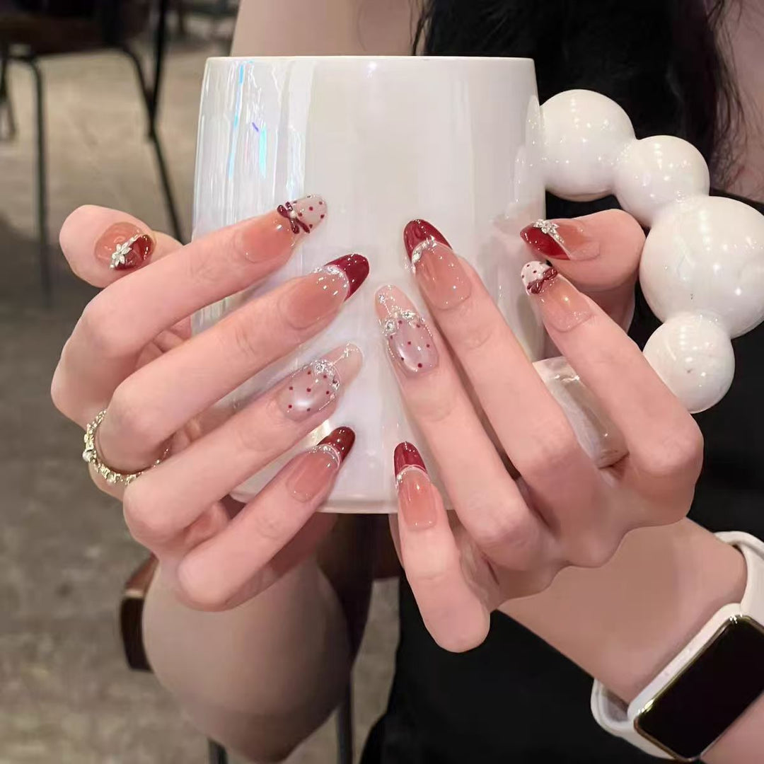 Elegant Festive Press-On Nail Set Kalsten