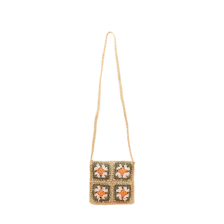 Shoulder bag with hand-crocheted floral pattern Kalsten