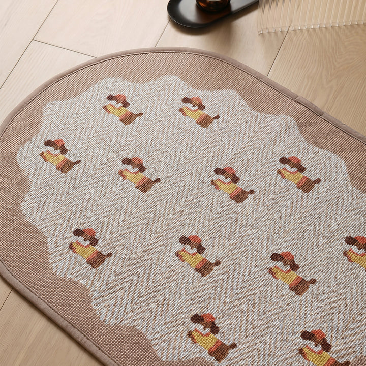 Cute Dog Pattern Indoor Area Mat