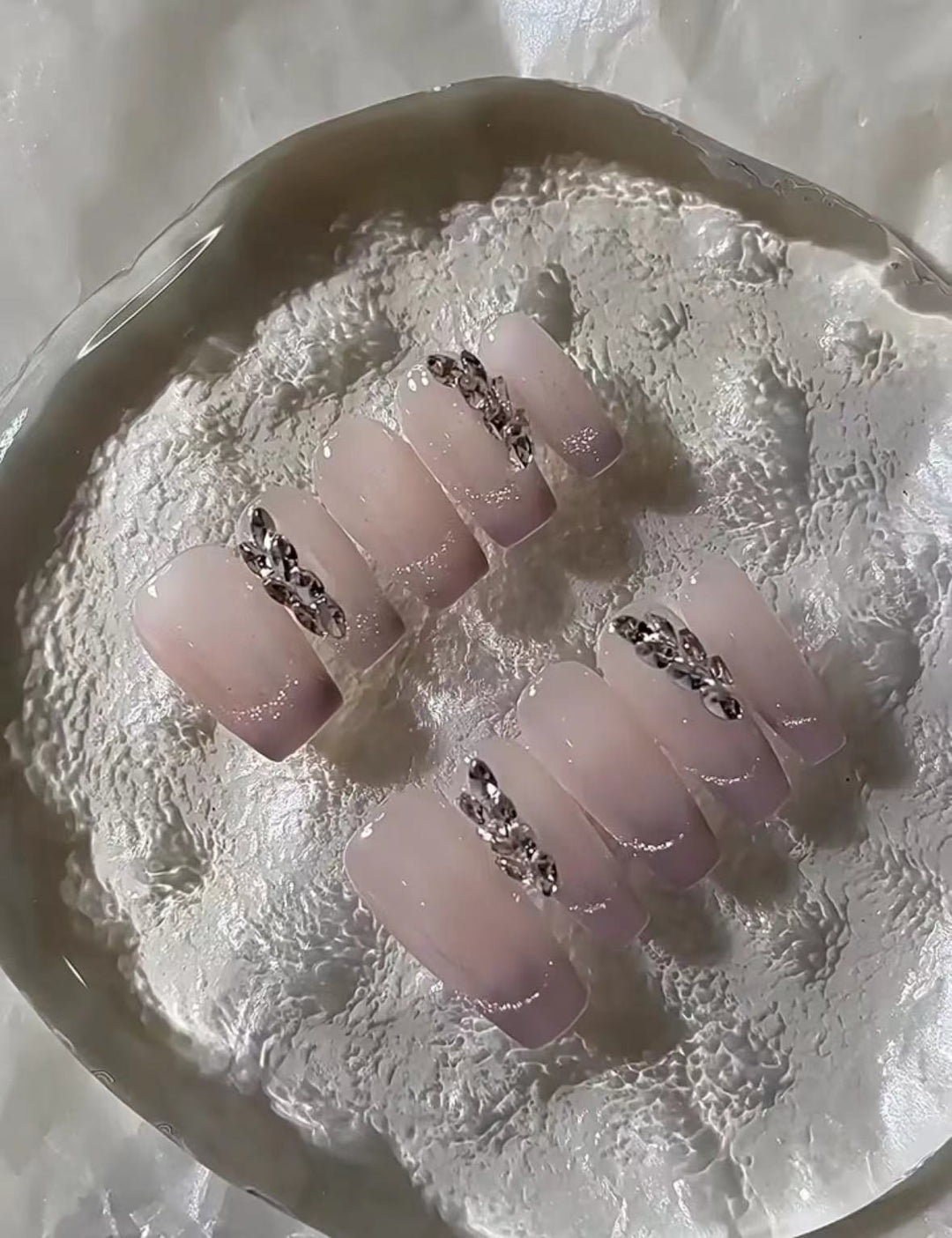 Premium Rhinestone-Embellished Press-On Nail Set Kalsten