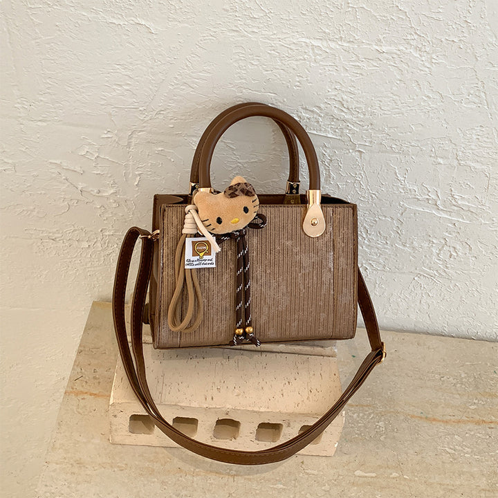 Elegant Textured Handheld Shoulder Bag