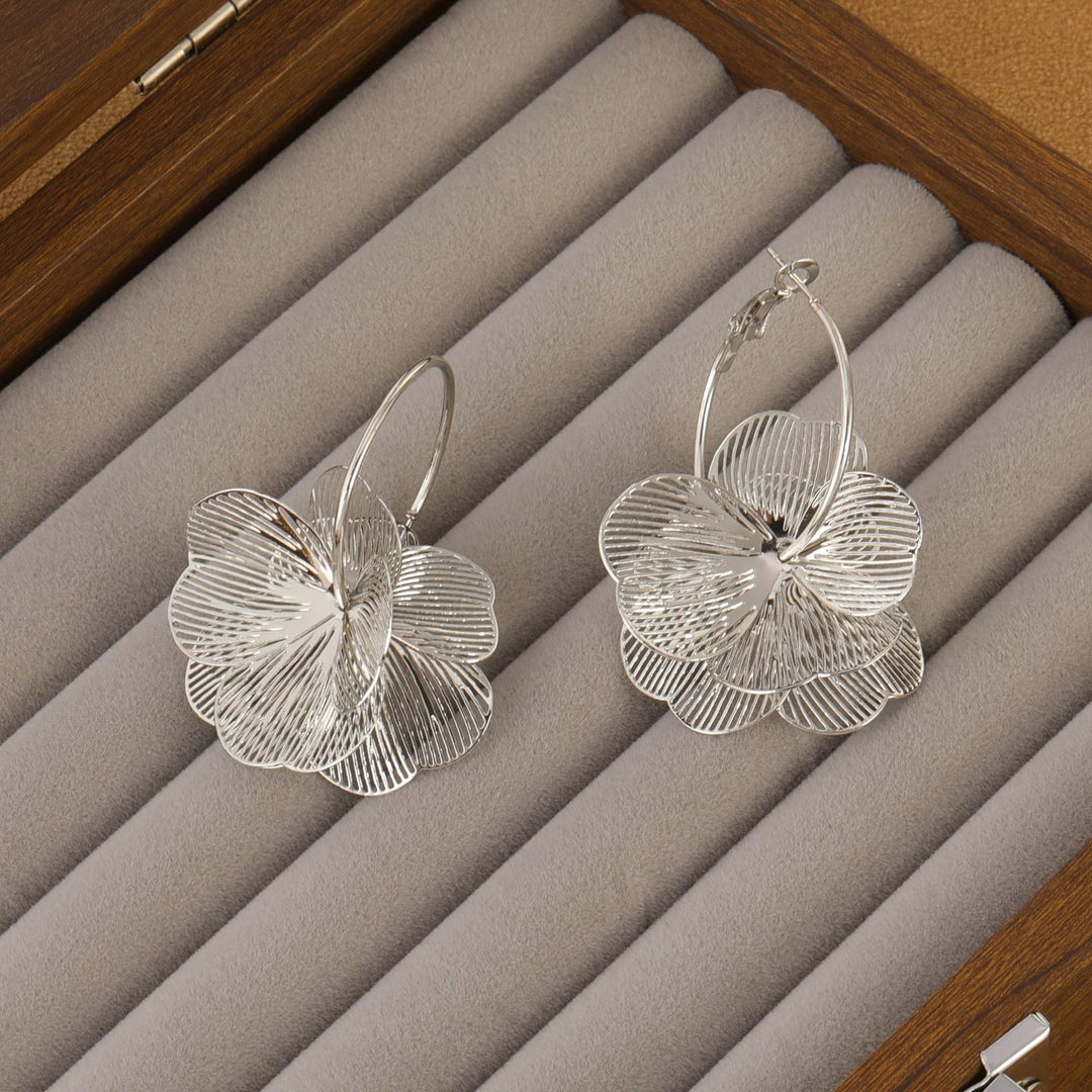 Floral Filigree Hoop Earrings Kalsten