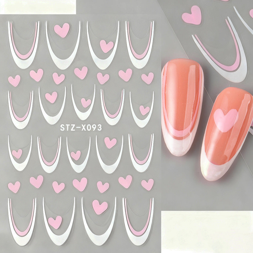 Heart-Shaped Nail Art Stickers