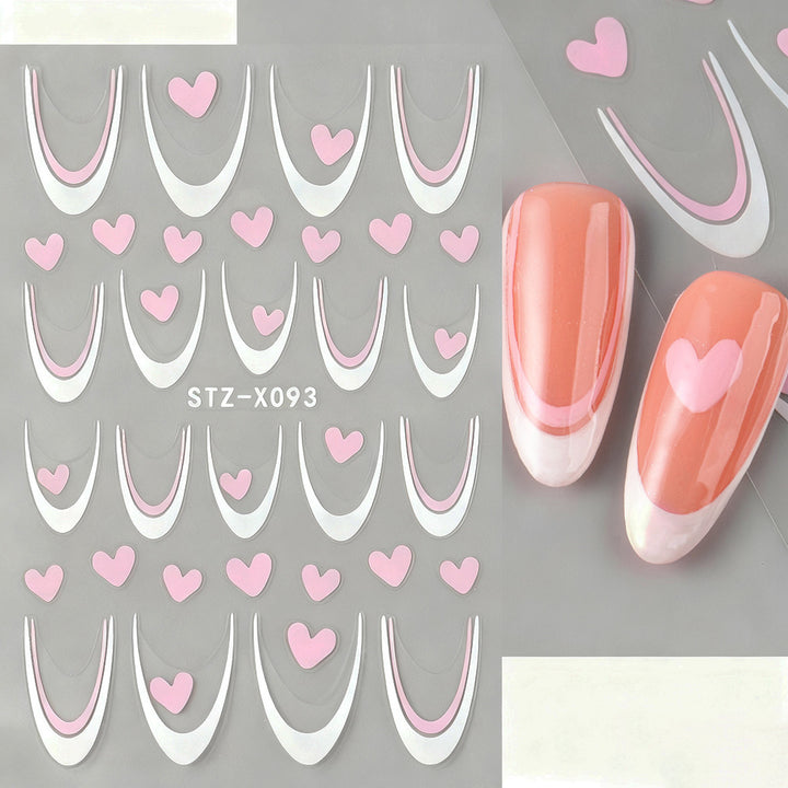 Heart-Shaped Nail Art Stickers