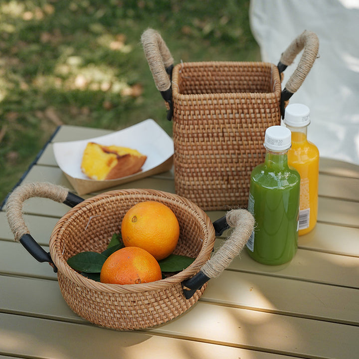 Handcrafted storage basket with sturdy handles Kalsten