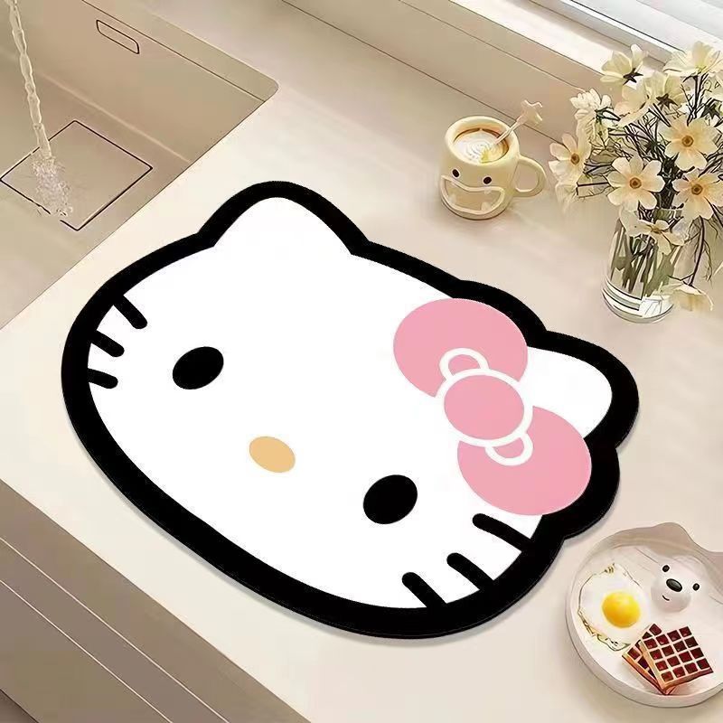 Cute Cat-Shaped Plush Bath Rug
