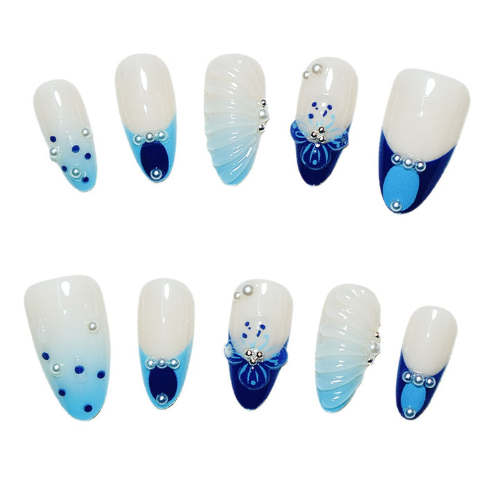 Decorative Press-On Nail Art Set with 3D Accents Kalsten