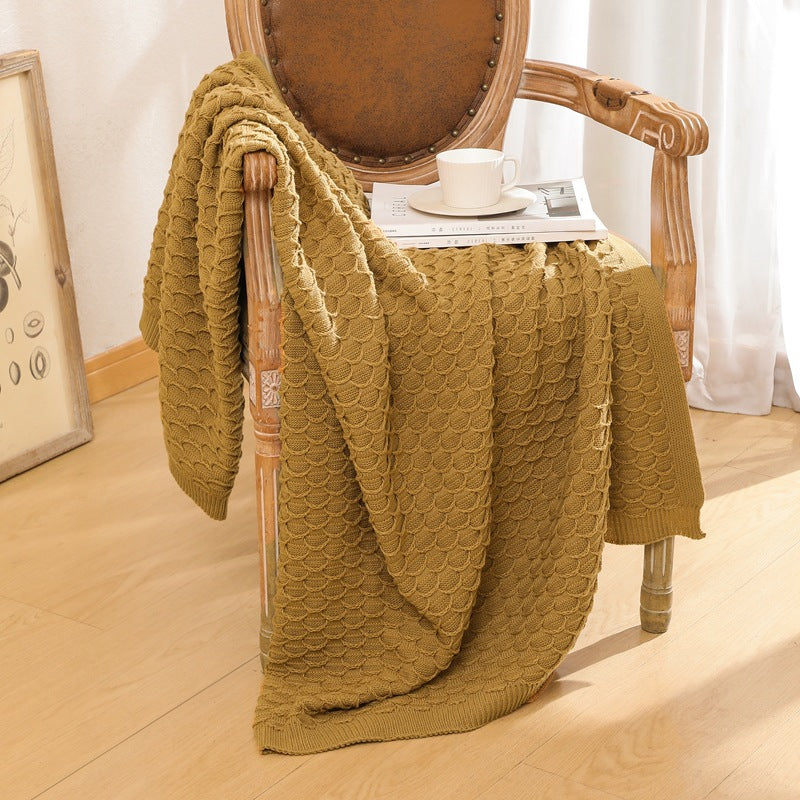 Cozy Knitted Throw Blanket Kalsten