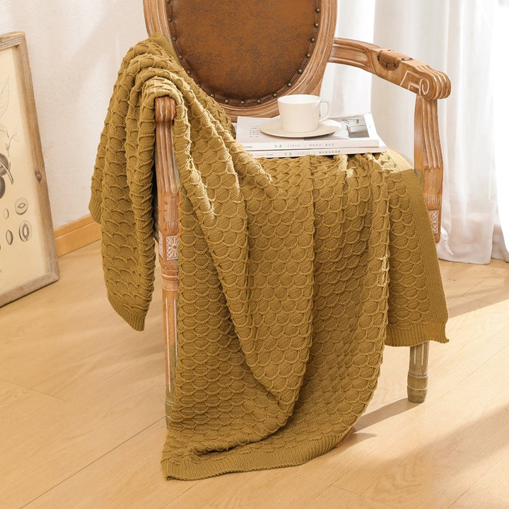 Cozy Knitted Throw Blanket Kalsten