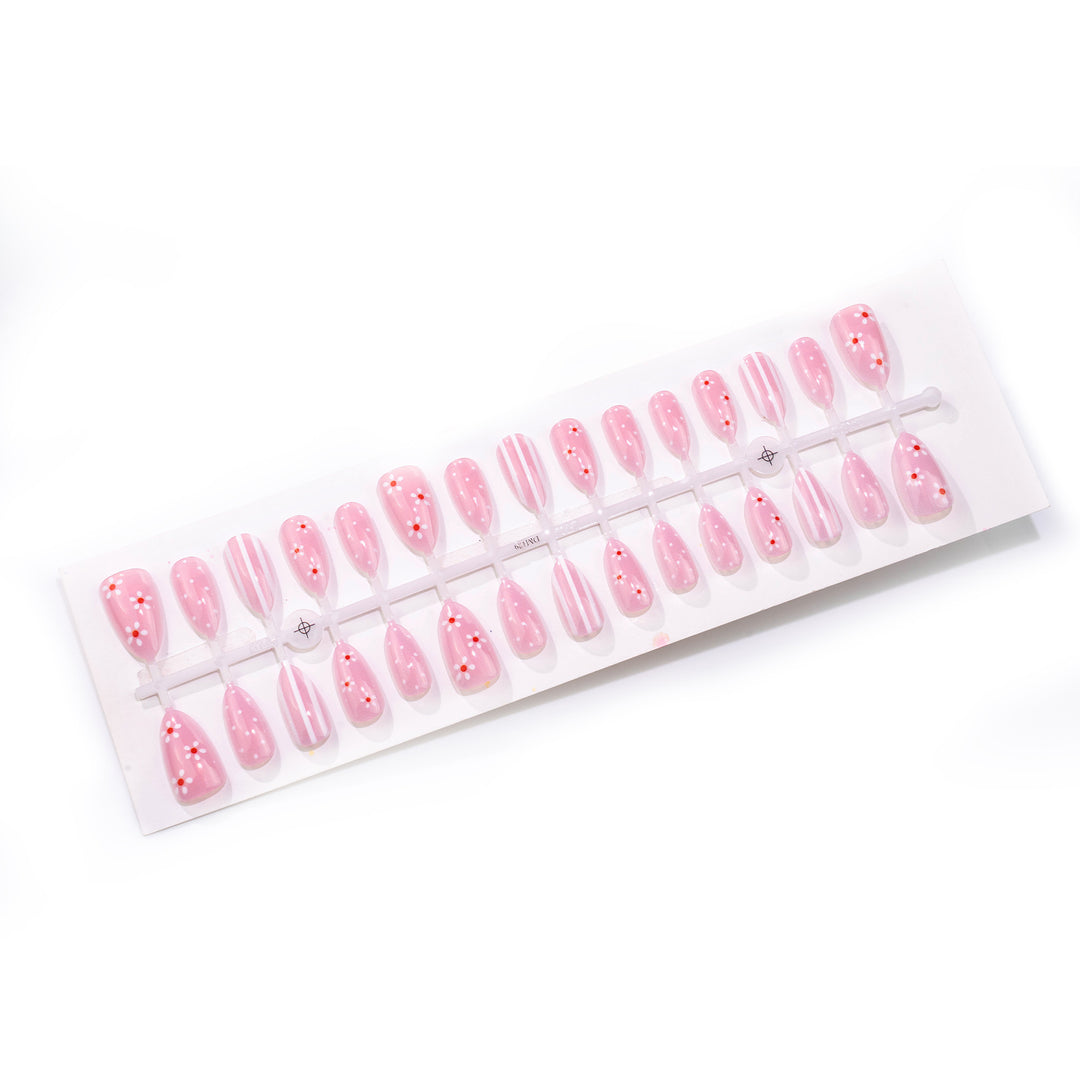 Elegant Floral Design Press-On Nail Art Set Kalsten