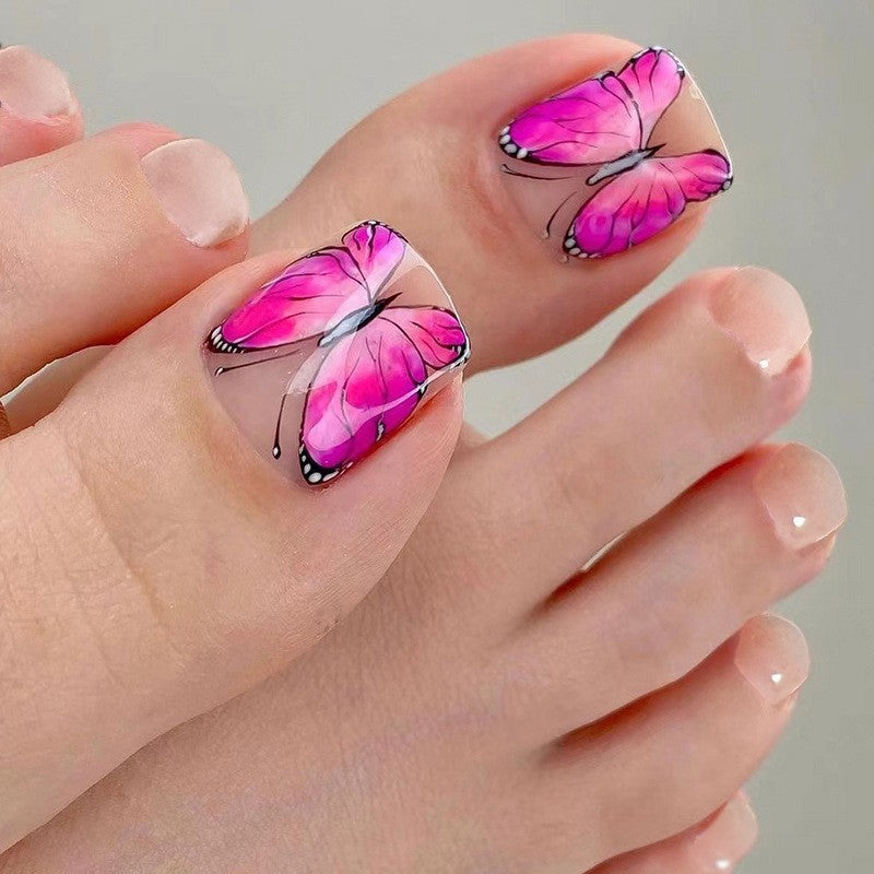 Artistic Toenail Design with Divine Butterfly Design Kalsten