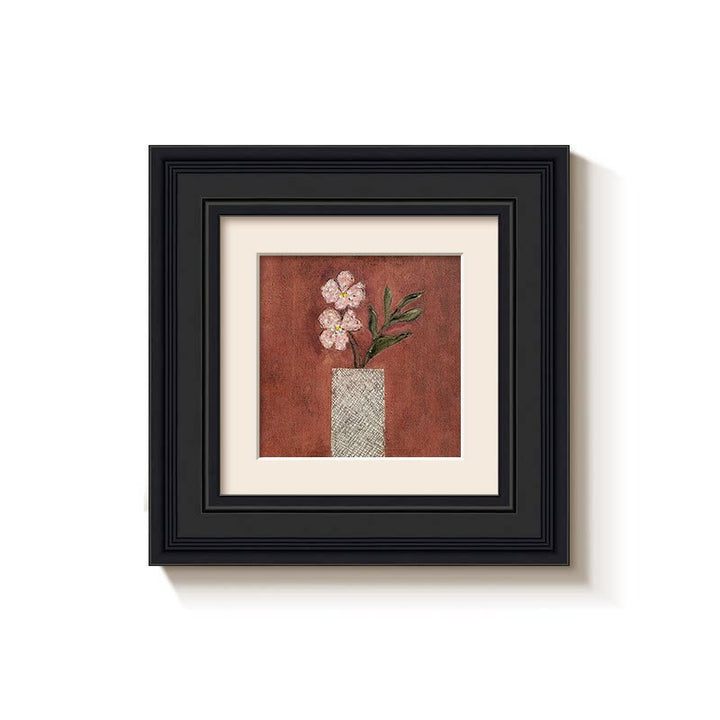 Framed Floral Art Piece