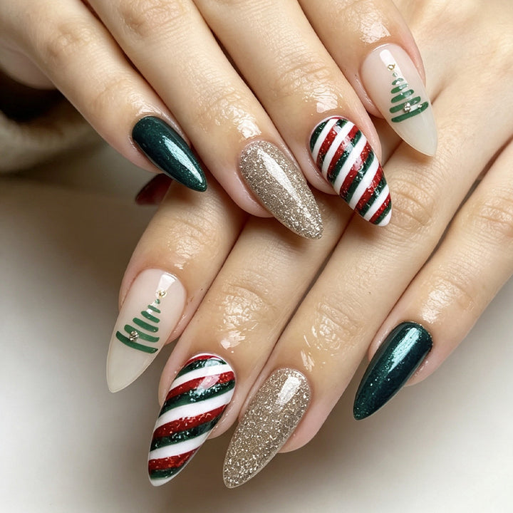 Festive Themed Press-On Nail Set Kalsten