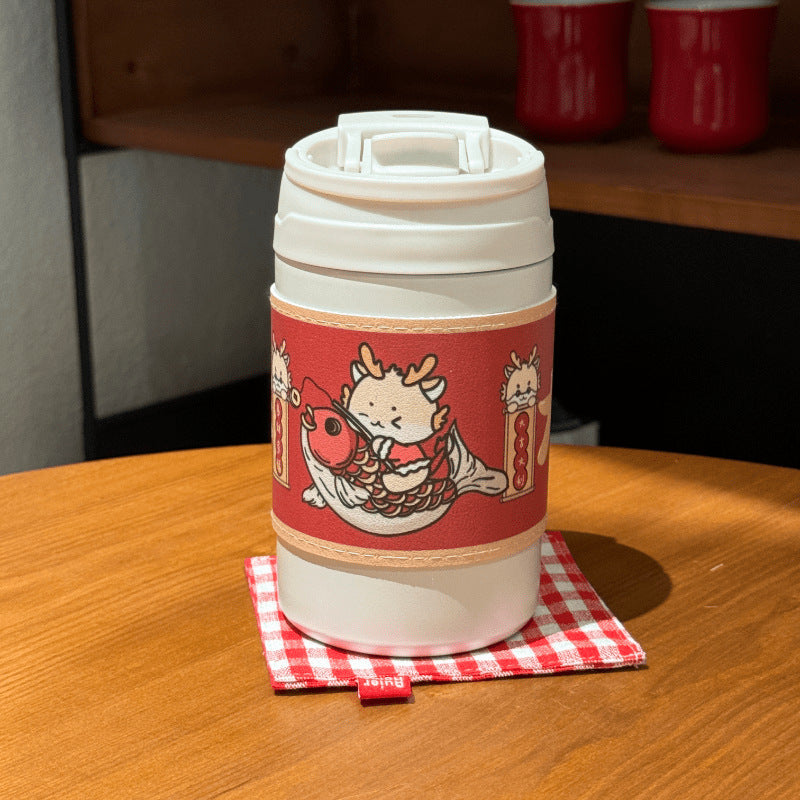 Women's Insulated Coffee Mug with Elegant Design and Safe Lid System Kalsten