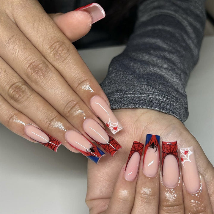 Spider-Man Inspired 3D Nail Art Extensions Kalsten
