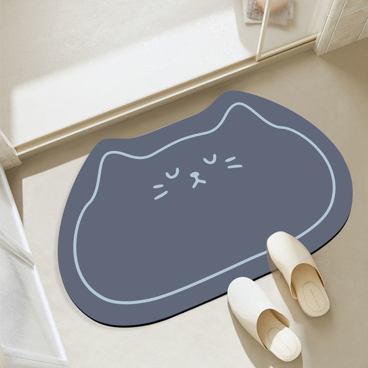 Fun Cat-Shaped Decorative Bath Mat