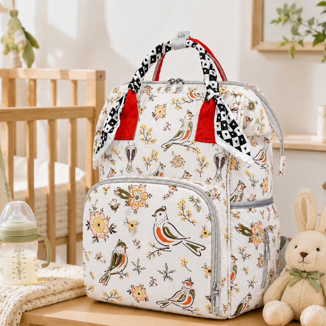 Floral Print Multi-Functional Diaper Backpack Kalsten
