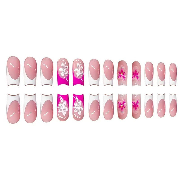 Floral Art Acrylic Nail Extensions Kalsten
