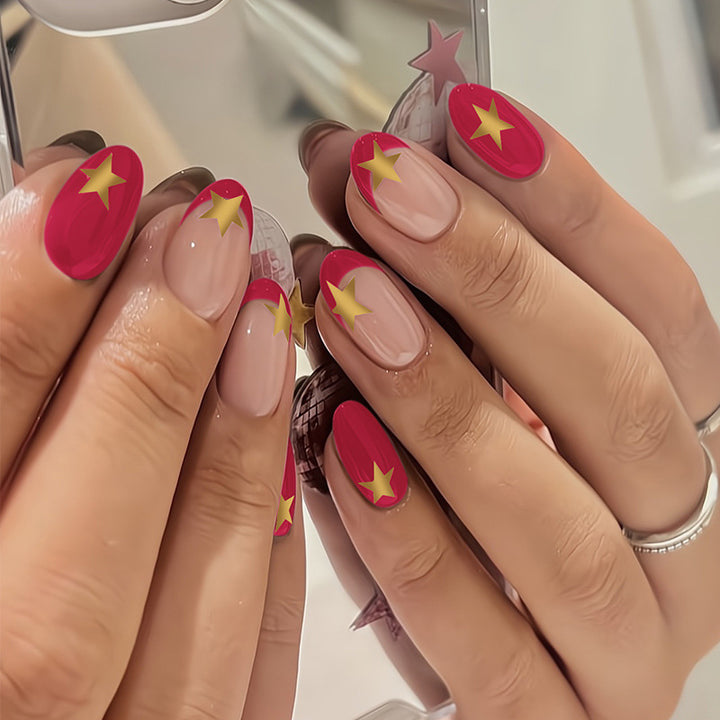 Artificial nail set with creative star design Kalsten