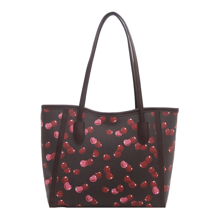 Cherry-Print Tote Bag