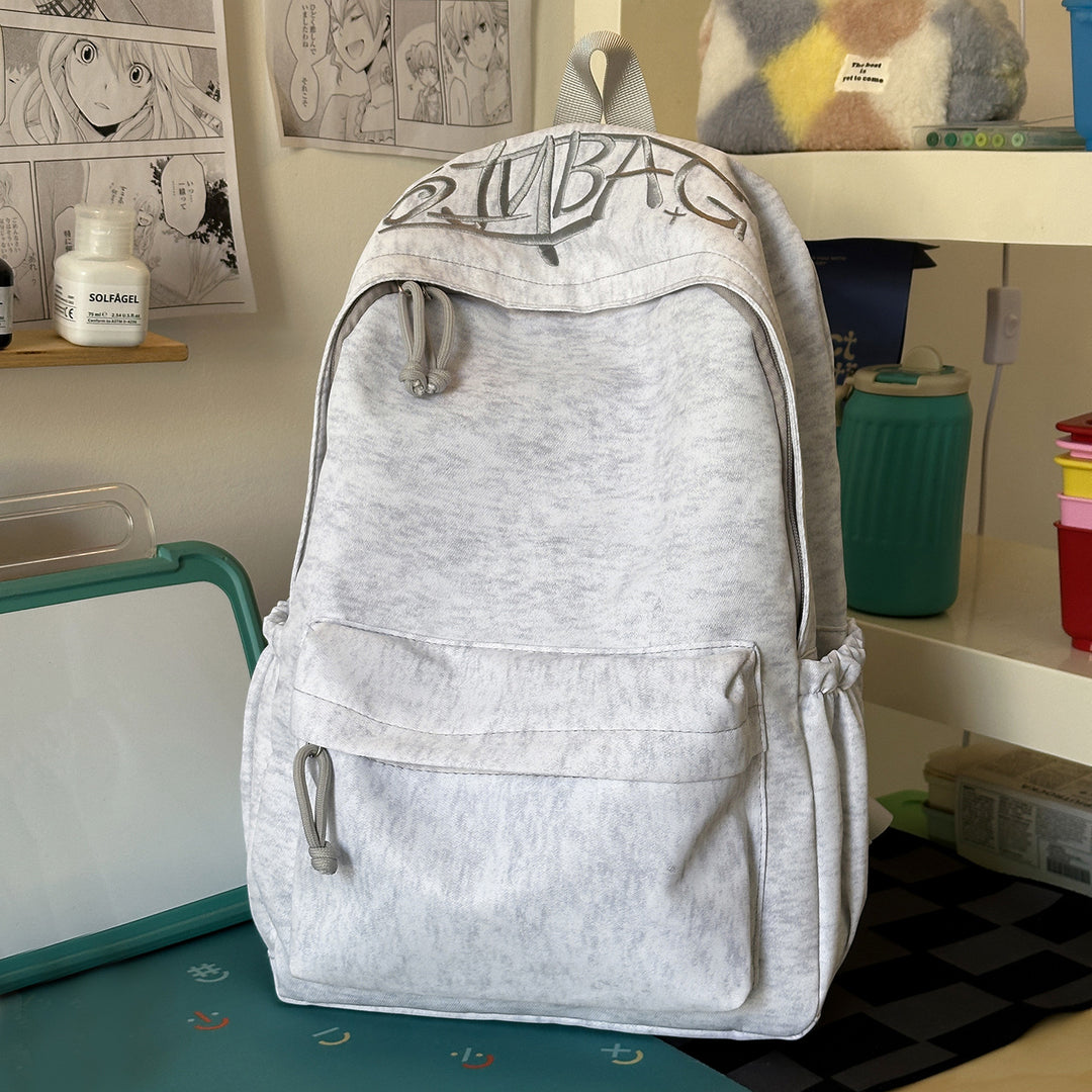 Casual Backpack with Cute Plush Keychain Kalsten