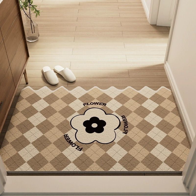 Floral Patterned Decorative Area Mat