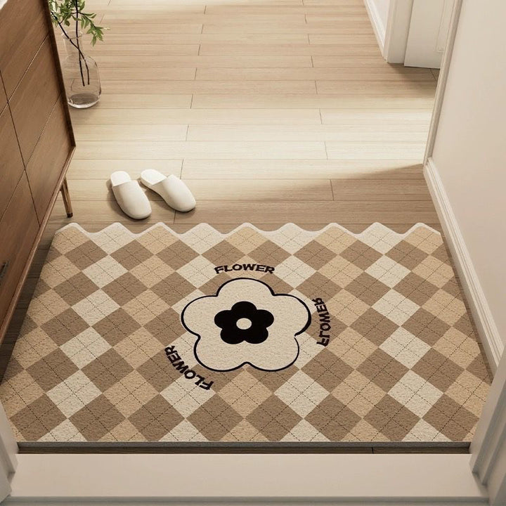 Floral Patterned Decorative Area Mat