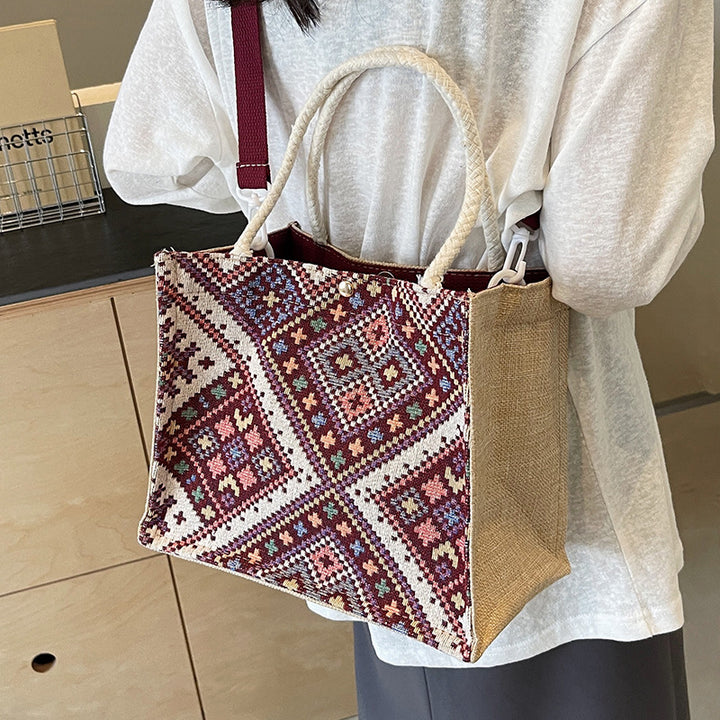 Decorative Patterned Canvas Tote Bag